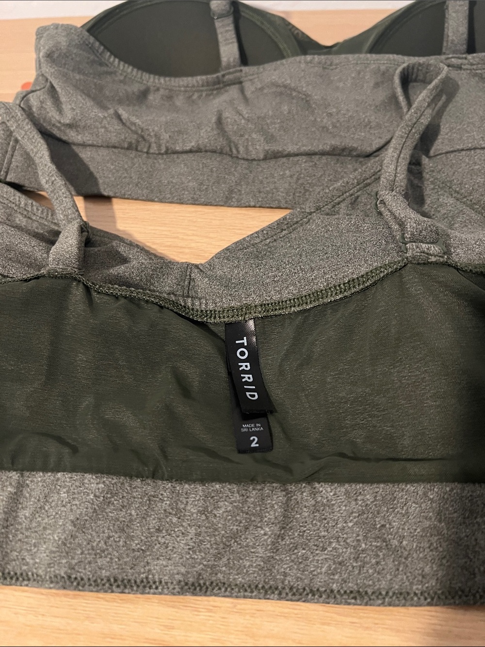 TORRID Olive Green Cross Front Bralette - Size 2 - Picture 3 of 4